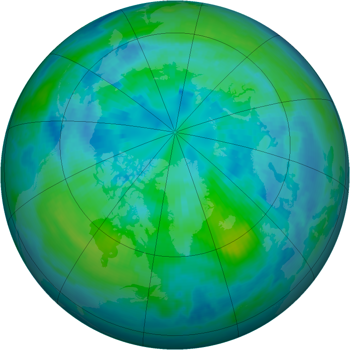 Arctic ozone map for 04 October 2000